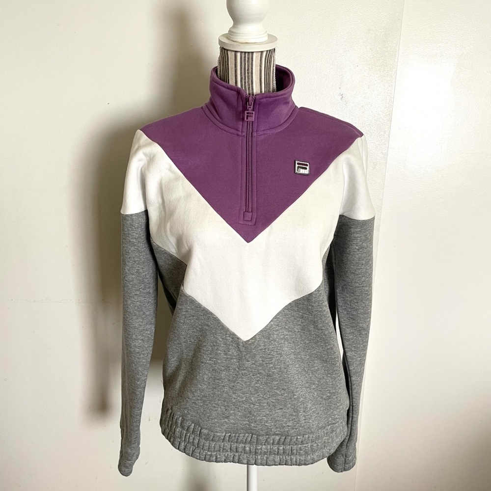 Fila retro color block sweatshirt size small